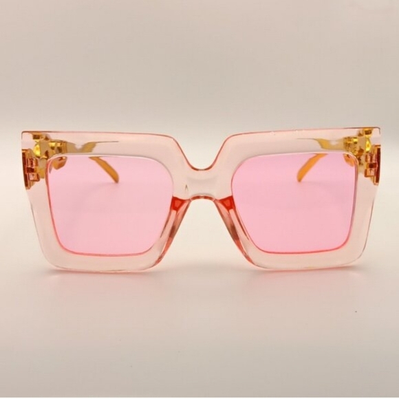 Chic Pink and Gold Sunglasses - Picture 3 of 3